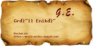 Grüll Enikő névjegykártya
